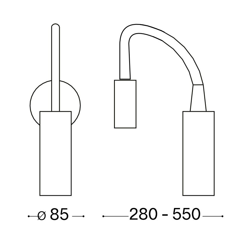 Ideal Lux - LED Petite lampe flexible FOCUS LED/3,5W/230V CRI 90 noir