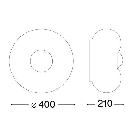 Ideal Lux - LED Plafondlamp ARIZONA 3xGX53/9W/230V diameter 40 cm wit