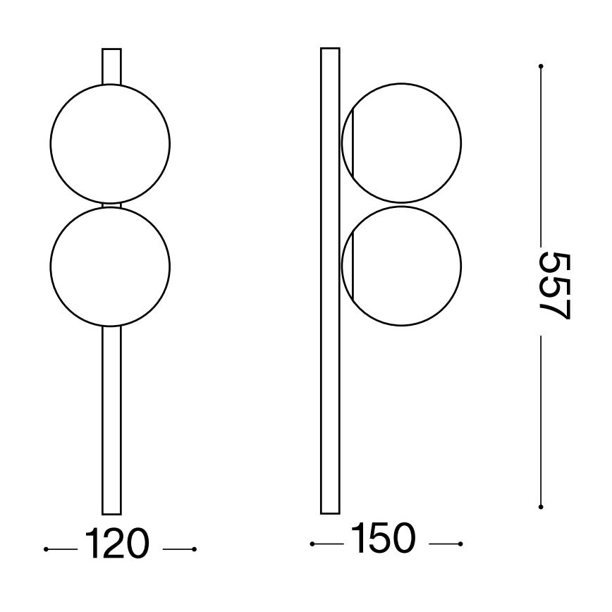 Ideal Lux - LED Plafondlamp BINOMIO 2xG9/3W/230V wit