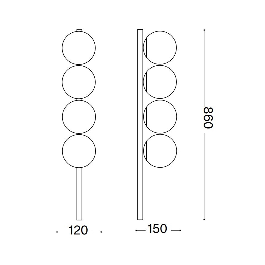 Ideal Lux - LED Plafondlamp BINOMIO 4xG9/3W/230V wit