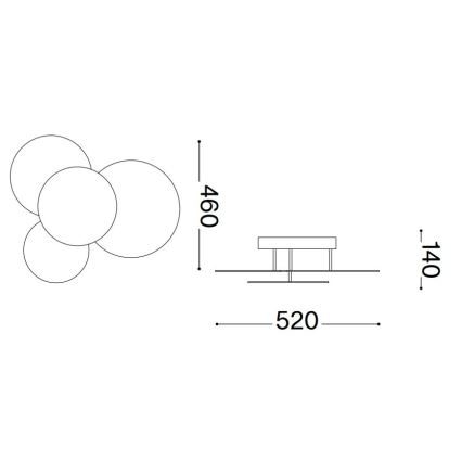 Ideal Lux - LED Plafondlamp CLOUD LED/33W/230V CRI 90 wit