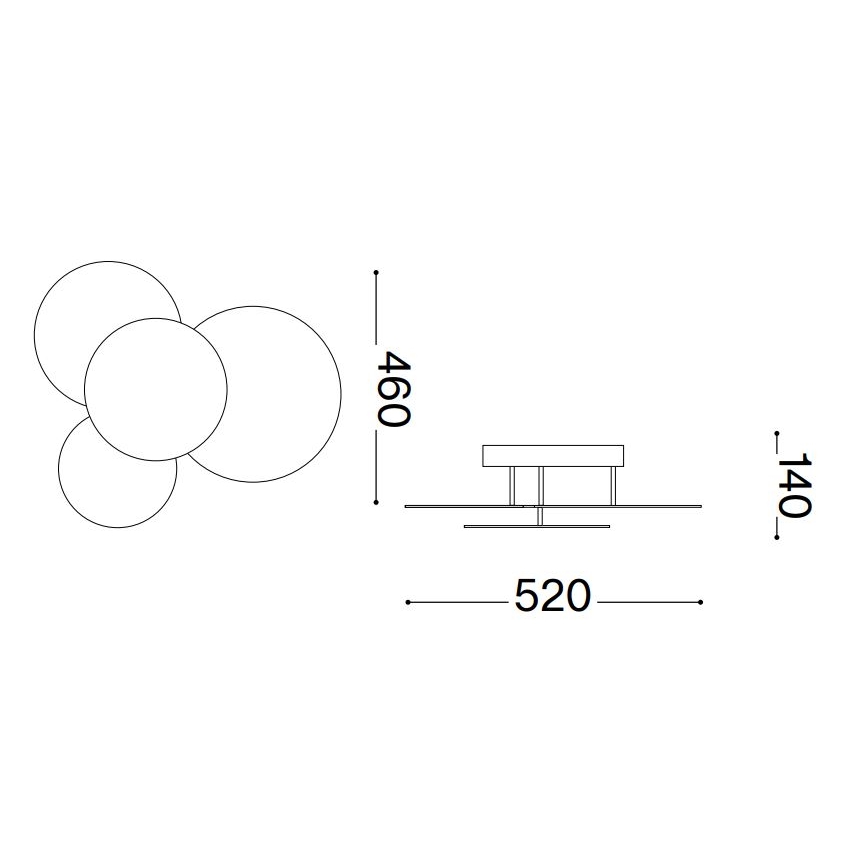 Ideal Lux - LED Plafondlamp CLOUD LED/33W/230V CRI 90 wit