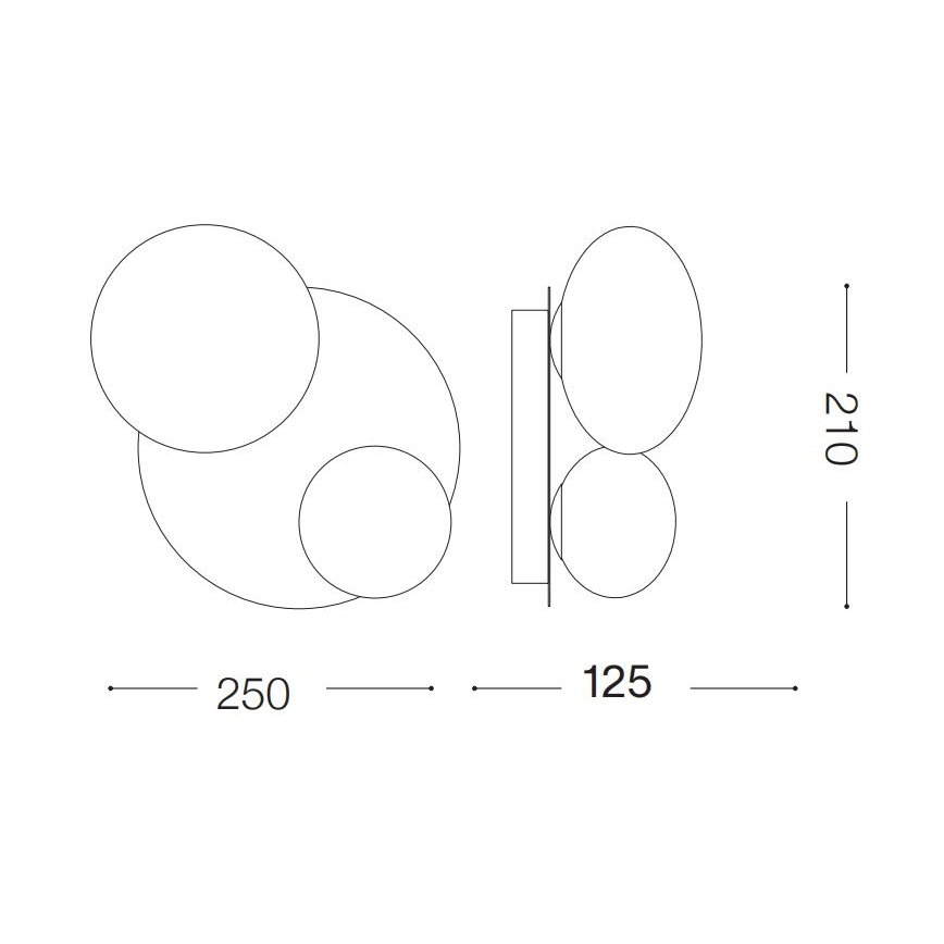 Ideal Lux - LED Plafondlamp NINFEA 2xG9/3W/230V goud