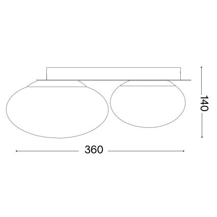 Ideal Lux - LED Plafondlamp NINFEA 2xGX53/9W/230V wit