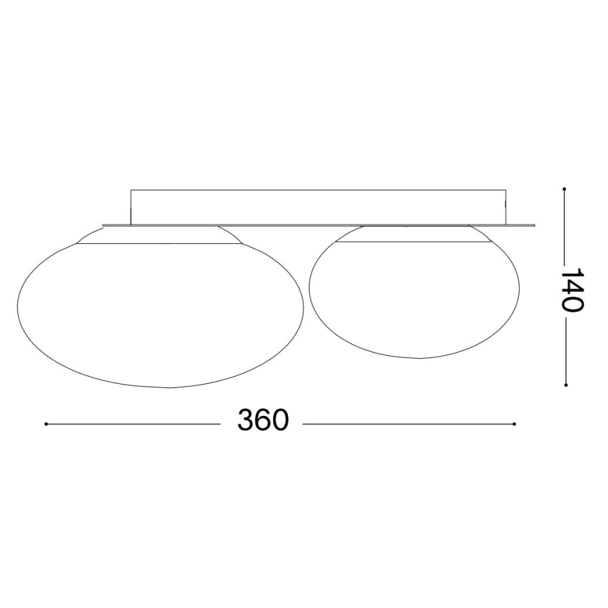 Ideal Lux - LED Plafondlamp NINFEA 2xGX53/9W/230V wit