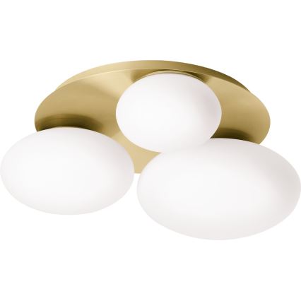 Ideal Lux - LED Plafondlamp NINFEA 3xGX53/9W/230V goud