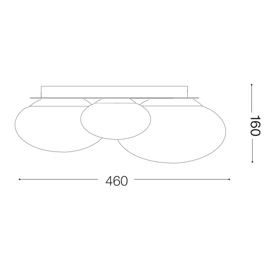 Ideal Lux - LED Plafondlamp NINFEA 3xGX53/9W/230V goud