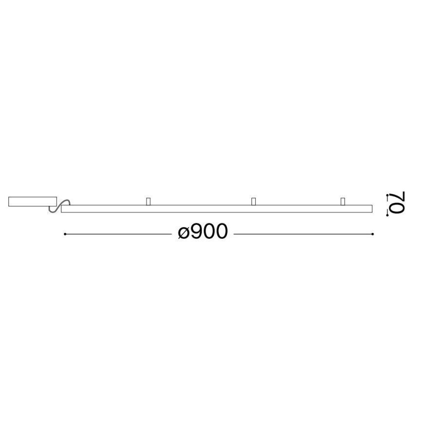 Ideal Lux - LED Plafondlamp ORACLE S LED/53W/230V 2700K diameter 90 cm wit