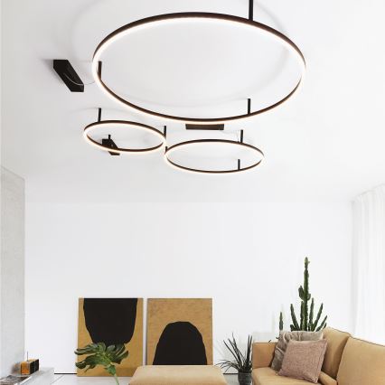 Ideal Lux - LED Plafondlamp ORACLE SLIM LED/29W/230V 4000K diameter 50 cm zwart