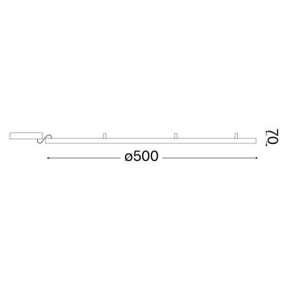 Ideal Lux - LED Plafondlamp ORACLE SLIM LED/32W/230V 3000K diameter 50 cm wit