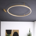 Ideal Lux - LED plafondlamp ORACLE SLIM LED/37W/230V 3000K CRI 90 Ø 70 cm goud