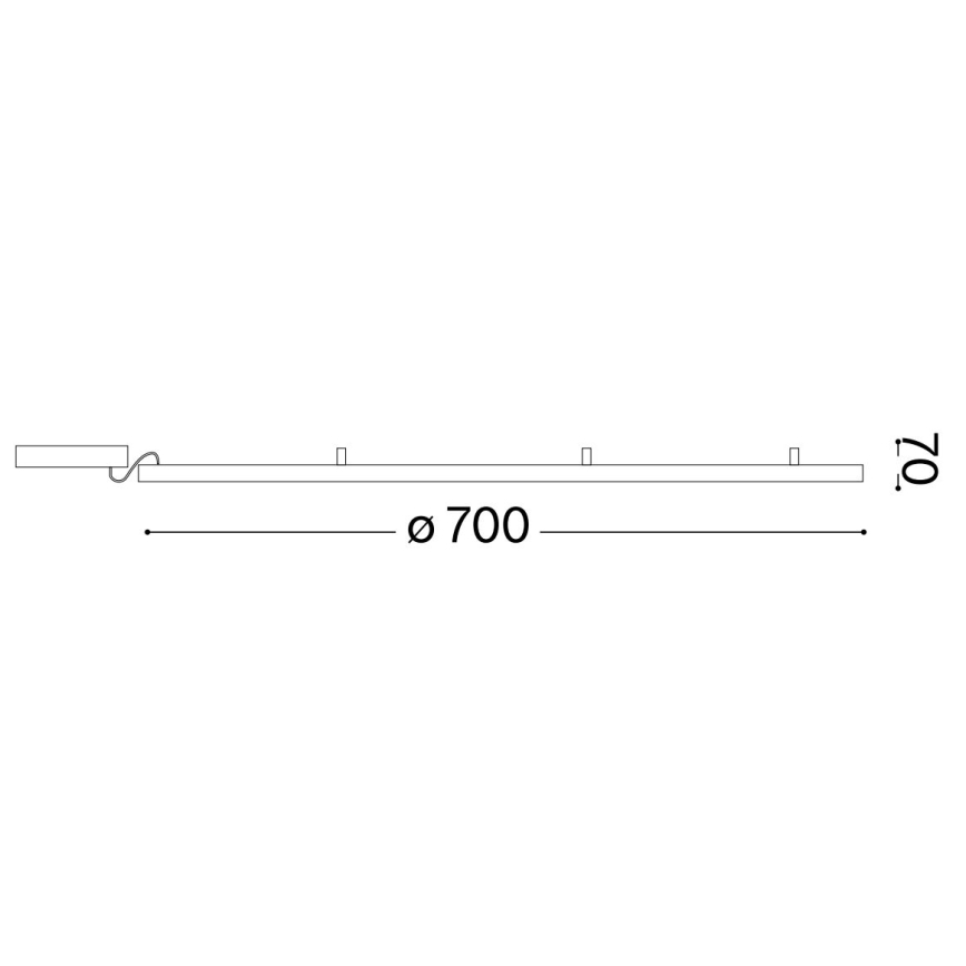 Ideal Lux - LED Plafondlamp ORACLE SLIM LED/37W/230V 4000K diameter 70 cm wit