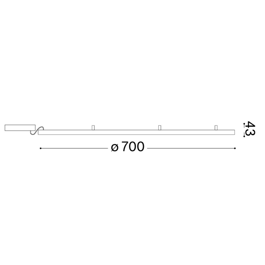 Ideal Lux - LED Plafondlamp ORACLE SLIM LED/38W/230V 3000K diameter 70 cm wit