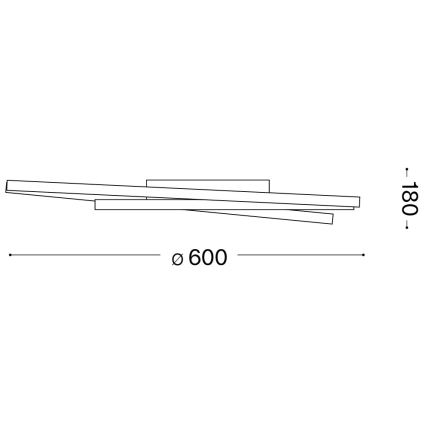 Ideal Lux - LED Plafondlamp OZ LED/47W/230V diameter 60 cm CRI 90 wit