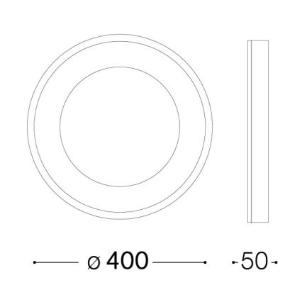 Ideal Lux - LED plafondlamp PLANET LED/20W/230V CRI 90 Ø 40 cm wit