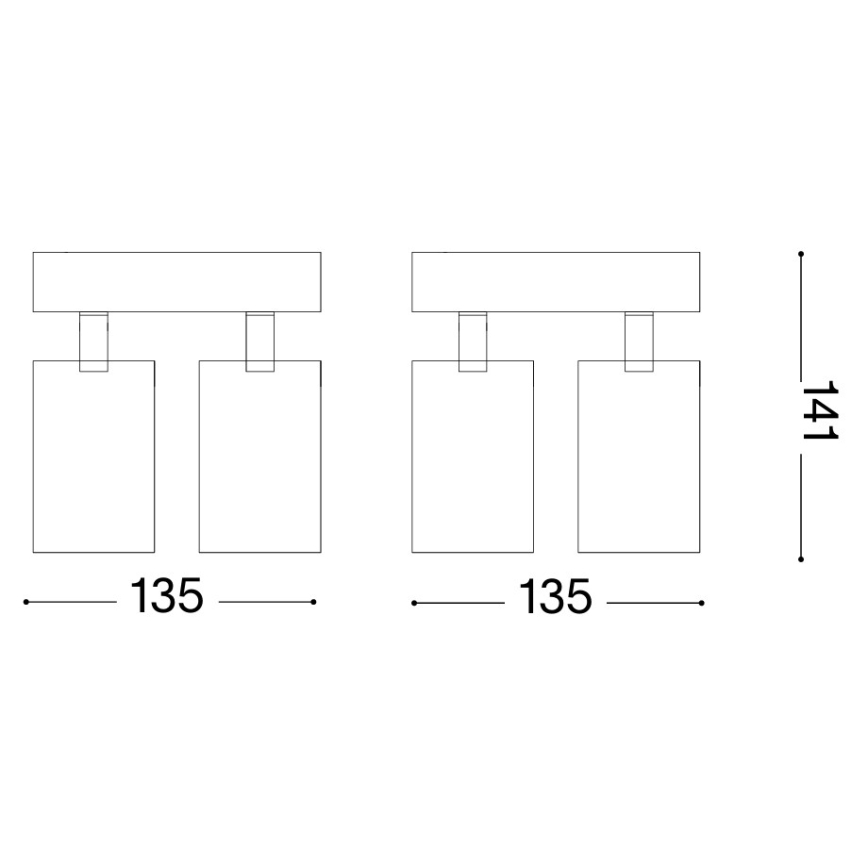Ideal Lux - LED-spot DYNAMITE 4x GU10/7W/230V CRI 90, messing