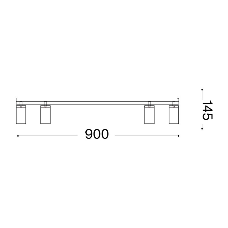 Ideal Lux - LED spot PROFILO 4xGU10/7W/230V CRI 90 wit