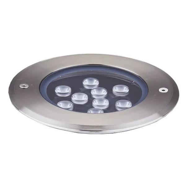 Ideal Lux - LED Spot voor oprit FLOOR LED/12W/230V diameter 14 cm CRI 90 IP67 glanzend chroom