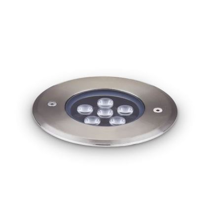 Ideal Lux - LED Spot voor oprit FLOOR LED/6W/230V diameter 12 cm CRI 90 IP67 glanzend chroom