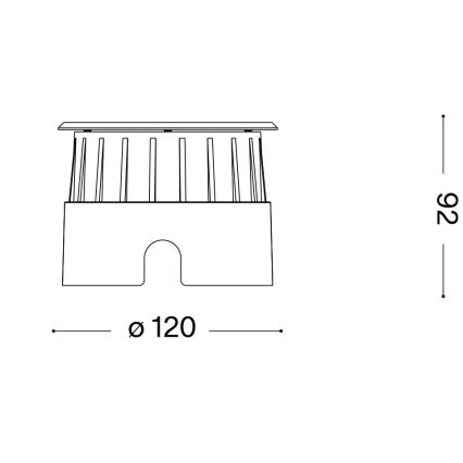 Ideal Lux - LED Spot voor oprit FLOOR LED/6W/230V diameter 12 cm CRI 90 IP67 glanzend chroom