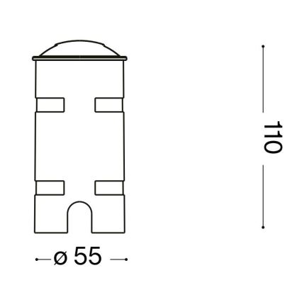 Ideal Lux - LED Spot voor oprit ROCKET LED/2W/24V CRI 90 IP68 mat chroom