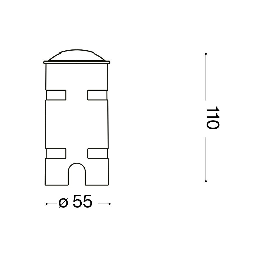 Ideal Lux - LED Spot voor oprit ROCKET LED/2W/24V CRI 90 IP68 mat chroom
