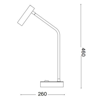 Ideal Lux - LED Tafellamp EASY LED/3,5W/230V CRI 90 messing