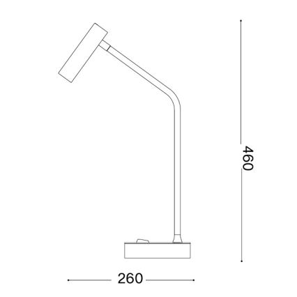 Ideal Lux - LED tafellamp EASY LED/3,5W/230V CRI 90 wit