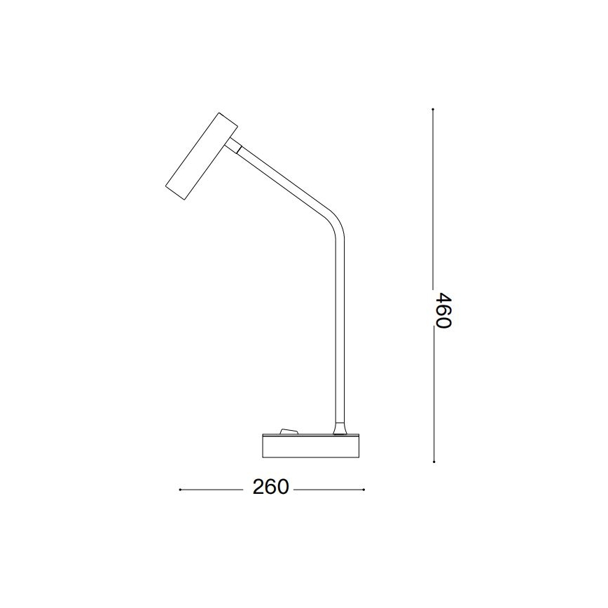 Ideal Lux - LED Tafellamp EASY LED/3,5W/230V CRI 90 zwart