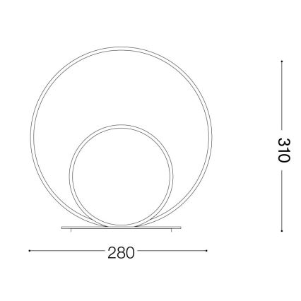 Ideal Lux - LED Tafellamp OZ LED/22W/230V CRI 90 goud