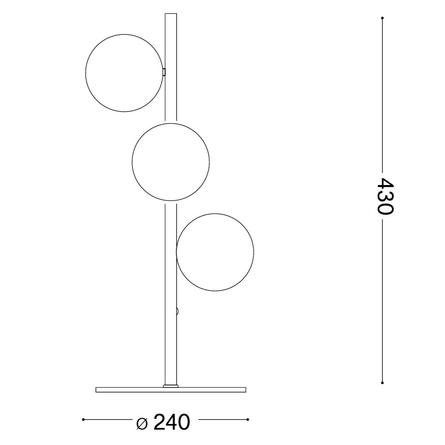 Ideal Lux - LED-tafellamp PERLAGE 3xG9/3W/230V goud/wit