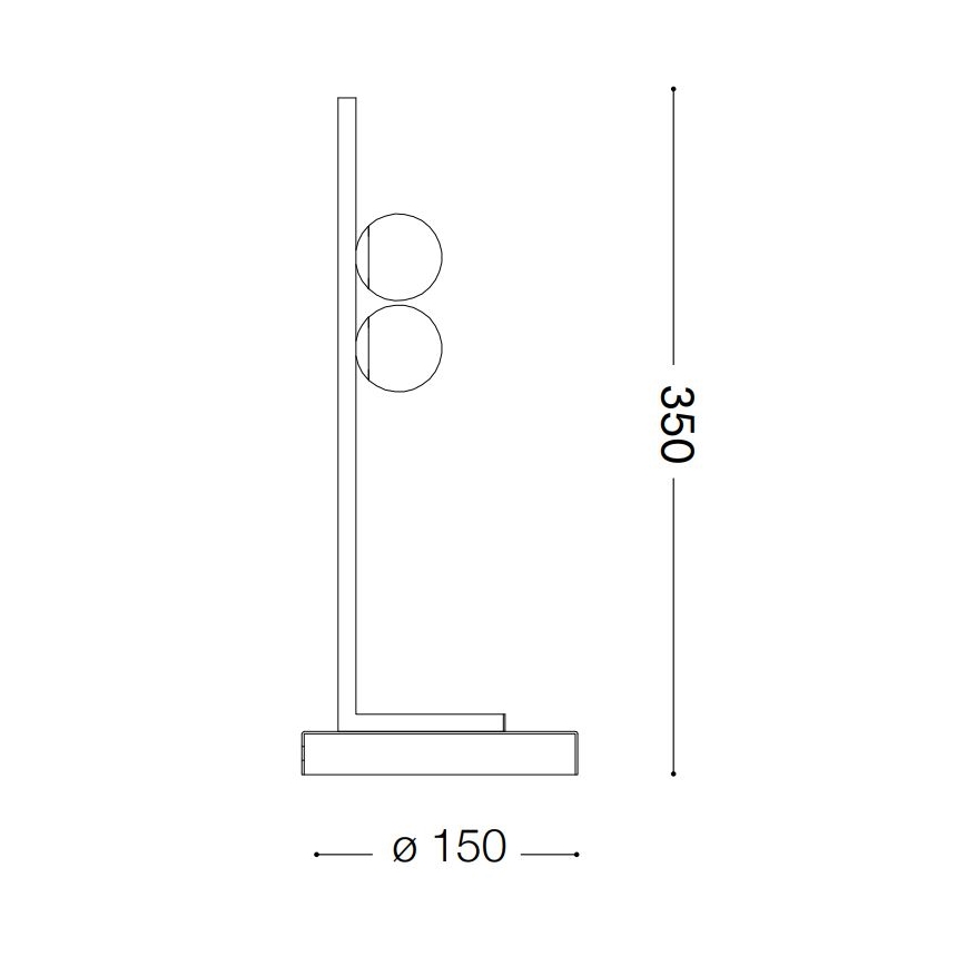 Ideal Lux - LED Tafellamp PING PONG 2xLED/3W/230V CRI 90 zwart