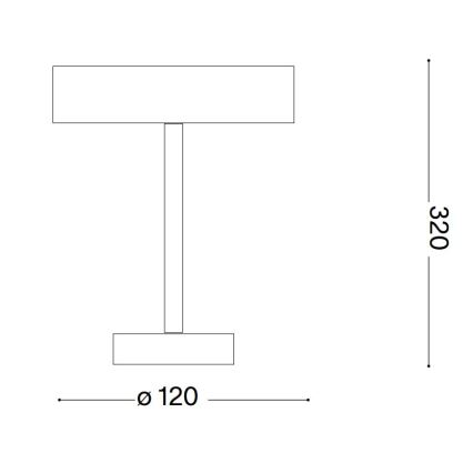 Ideal Lux - LED Touch buitenshuis lamp TOFFEE LED/2W/230V 2200 mAh CRI 90 IP54 zwart