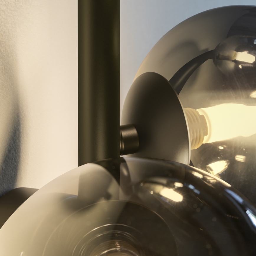 Ideal Lux - LED-vloerlamp PERLAGE 4xG9/3W/230V zwart/rookzwart