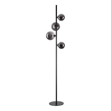 Ideal Lux - LED-vloerlamp PERLAGE 4xG9/3W/230V zwart/rookzwart