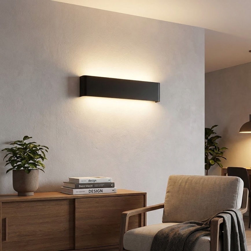 Ideal Lux - LED wand verlichting DELTA LED/30W/230V 3000K 83 cm CRI 90 zwart