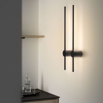 Ideal Lux - LED wand verlichting ESSENCE LED/12W/230V 2700K 70 cm CRI 90 zwart