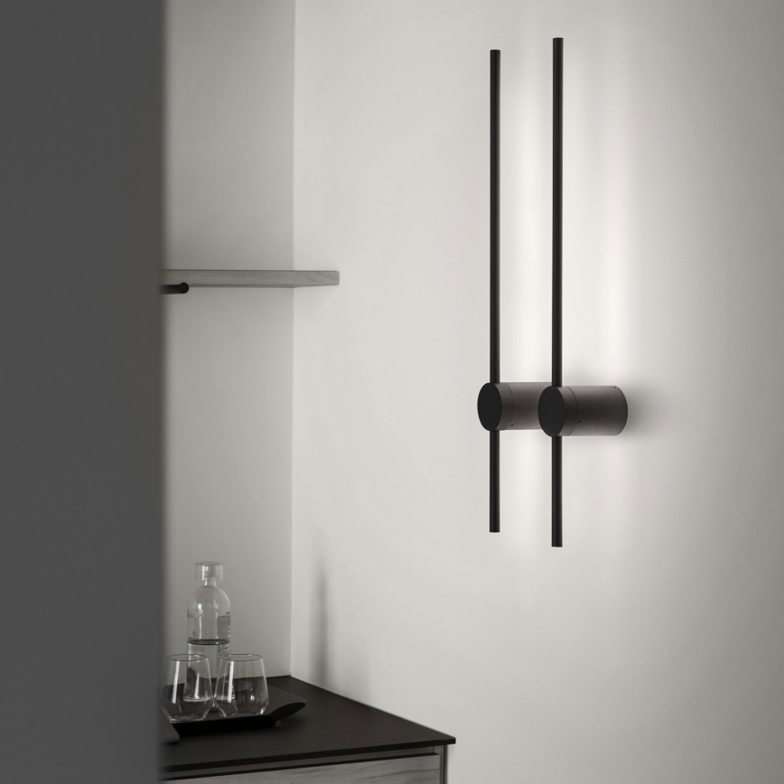 Ideal Lux - LED wand verlichting ESSENCE LED/12W/230V 4000K 70 cm CRI 90 zwart