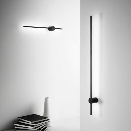 Ideal Lux - LED wand verlichting ESSENCE LED/19W/230V 3000K 124 cm CRI 90 zwart