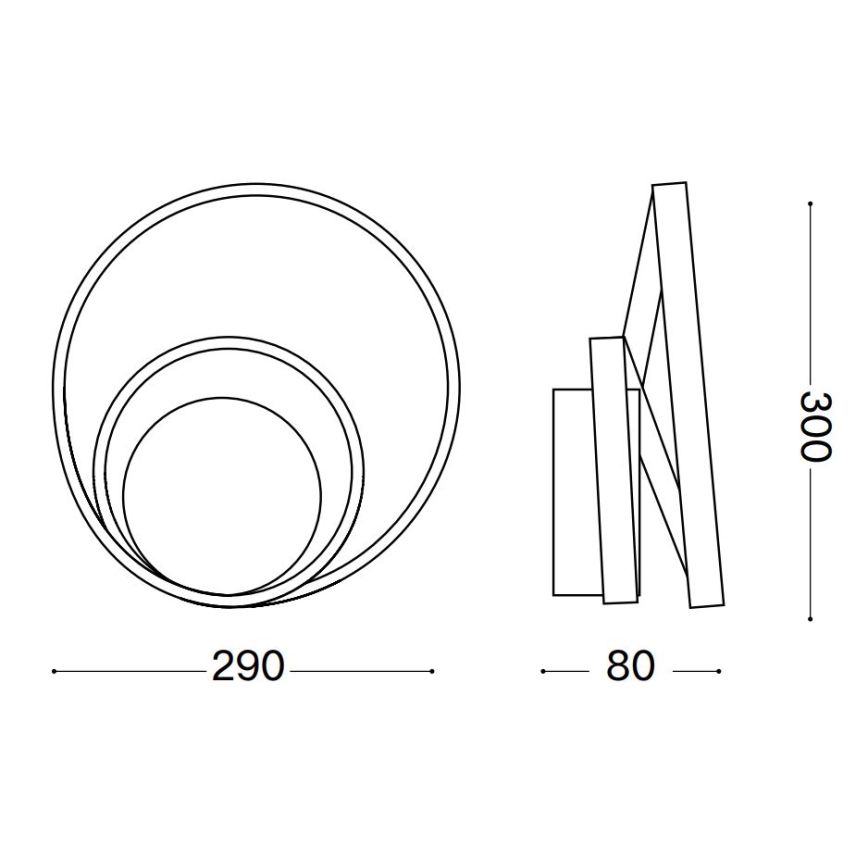 Ideal Lux - LED wand verlichting OZ LED/26W/230V CRI 90 wit