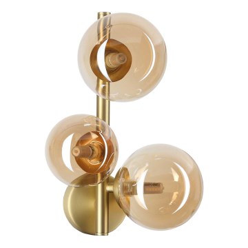 Ideal Lux - LED wand verlichting PERLAGE 3xG9/3W/230V goud/gerookt