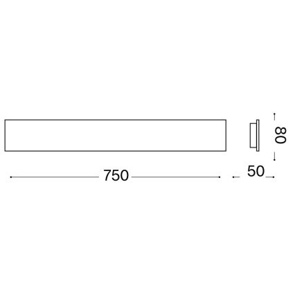 Ideal Lux - LED wand verlichting ZIG ZAG LED/30W/230V 75 cm CRI 90 messing