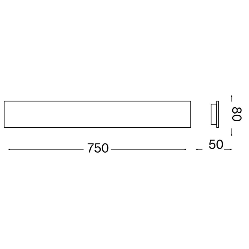 Ideal Lux - LED wand verlichting ZIG ZAG LED/30W/230V 75 cm CRI 90 zwart