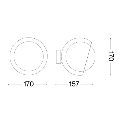 Ideal Lux - LED-wandlamp BLOOM 1xE27/42W/230V goud/rookbeige