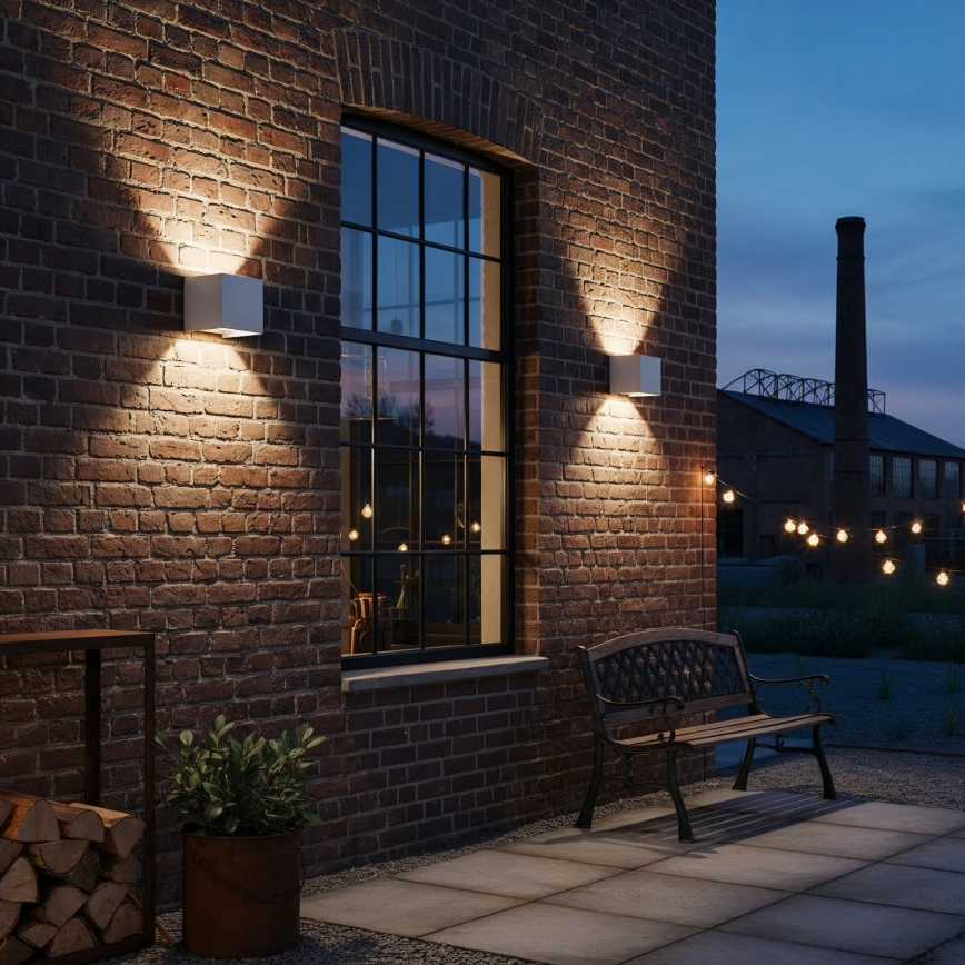 Ideal Lux - LED Wandlamp voor buiten ATOM LED/12W/230V CRI 90 IP54 wit