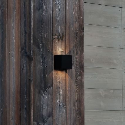 Ideal Lux - LED Wandlamp voor buiten ATOM LED/12W/230V CRI 90 IP54 zwart