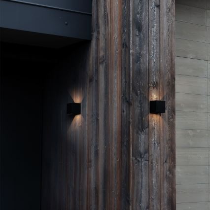 Ideal Lux - LED Wandlamp voor buiten ATOM LED/12W/230V CRI 90 IP54 zwart