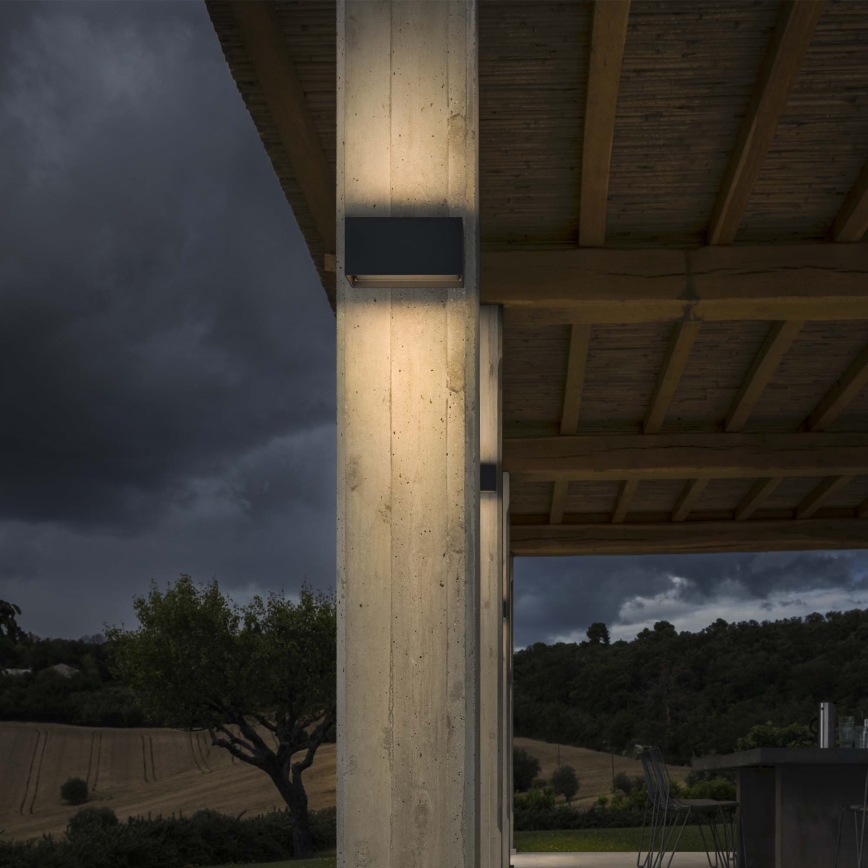 Ideal Lux - LED Wandlamp voor buiten ATOM LED/25W/230V CRI 90 IP54 antraciet