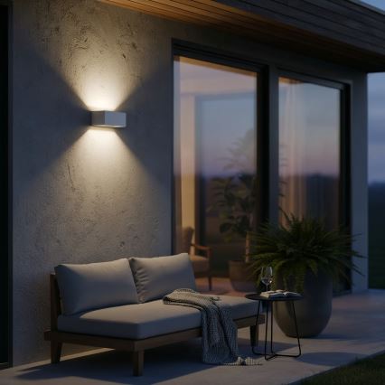 Ideal Lux - LED Wandlamp voor buiten ATOM LED/25W/230V CRI 90 IP54 wit