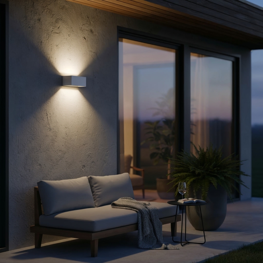 Ideal Lux - LED Wandlamp voor buiten ATOM LED/25W/230V CRI 90 IP54 wit